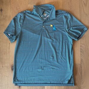 Chubbies Teal and Navy Striped Shirt